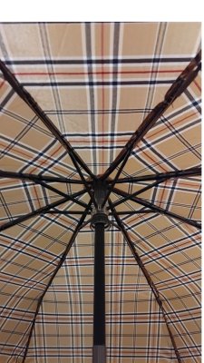 Knirps T200 medium duomatic check beige